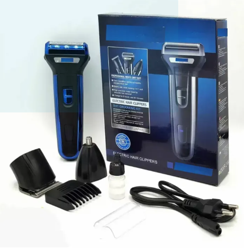 3-in-1 Electric Hair Clipper & Trimmer Set - Model KM-6332