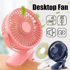 Clip-On Desktop Fan – Portable USB Rechargeable Mini Fan