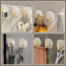 Self-Adhesive Wall Hooks – Gold Luxury No-Drill Organizer