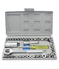 40-Piece Socket Wrench Tool Set – Complete Ratchet & Screwdriver Kit