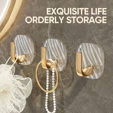 Self-Adhesive Wall Hooks – Gold Luxury No-Drill Organizer