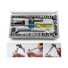 40-Piece Socket Wrench Tool Set – Complete Ratchet & Screwdriver Kit