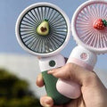 Cute Fruit Handheld Mini Fan – Portable USB Rechargeable